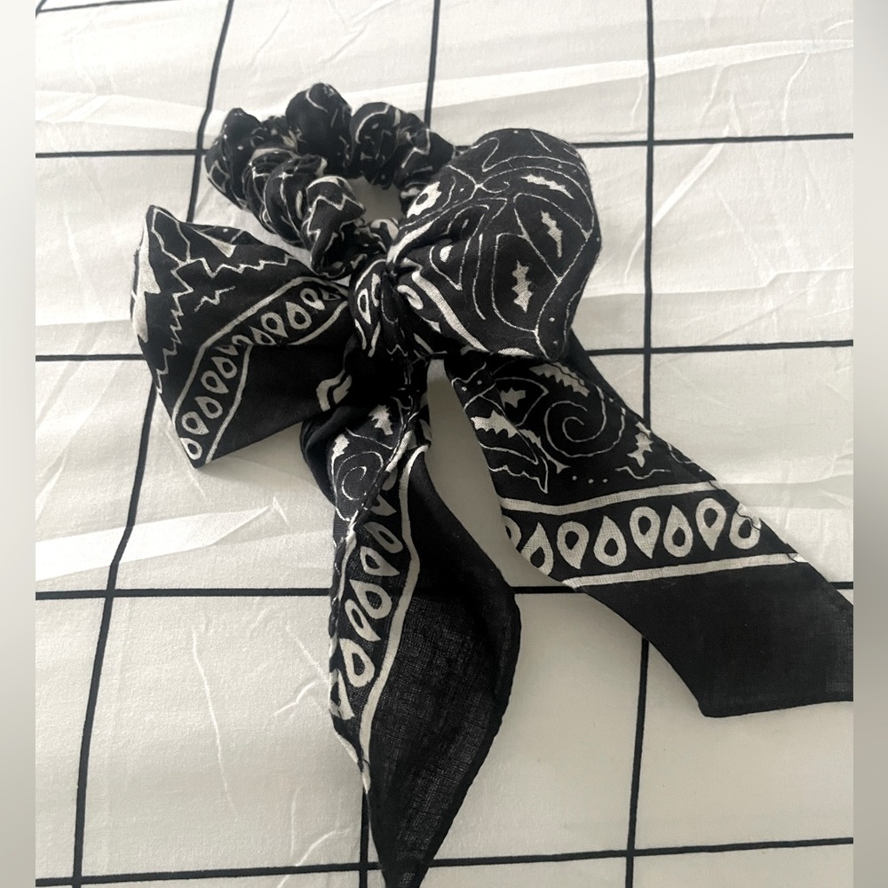 Like new set of two Free People bandanna scrunchies